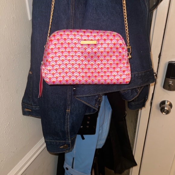 BVLGARI Handbags - Bvlgari Pink Patterned Cosmetic Bag W/ Crossbody